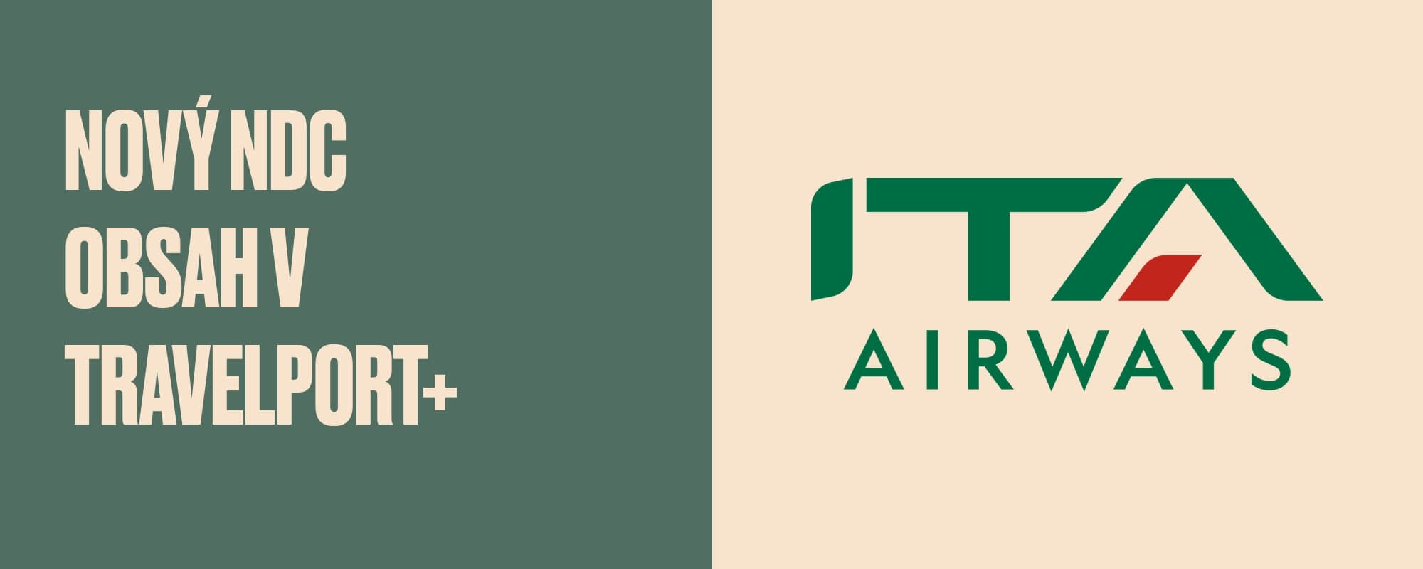 Nový NDC obsah v Travelport+ a logo ITA Airways