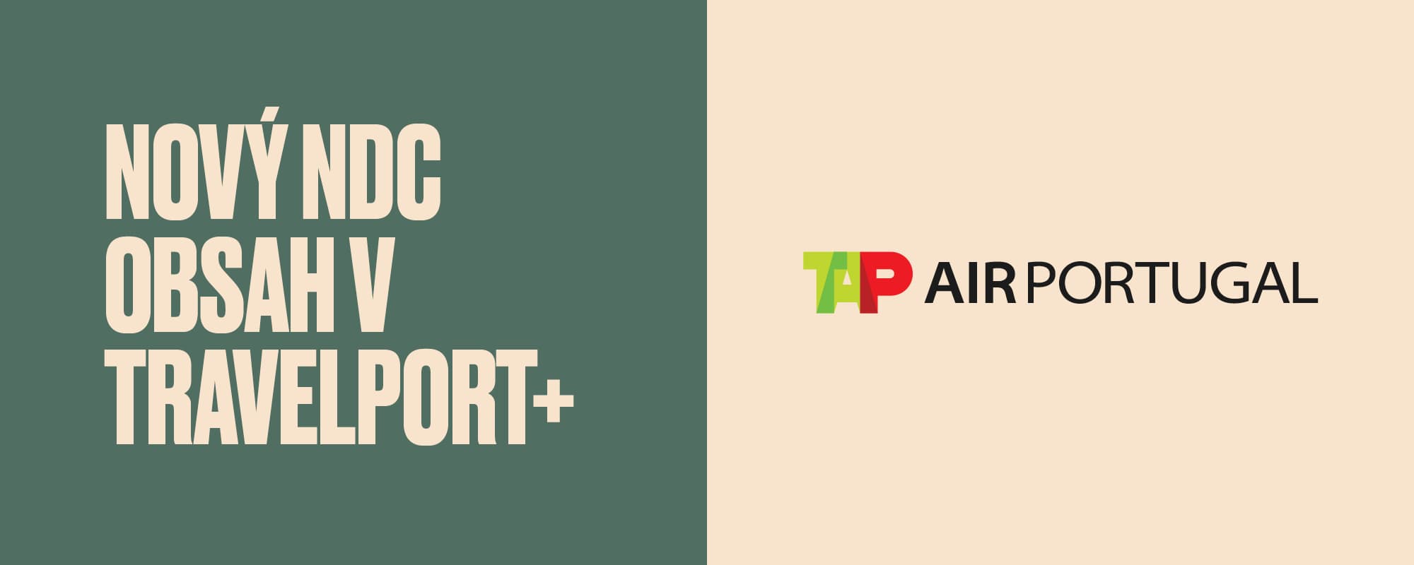 Grafika Nový NDC obsah v Travelport+ s logem TAP Air Portugal